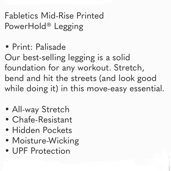 FABLETICS Salar Powerhold PALISADES Blue & White Floral Leggings Sz XS S - Picture 8 of 16